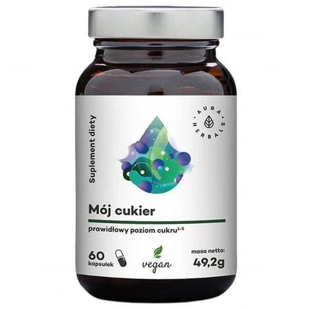 Aura Herbals Moje Cukier, 60 cápsulas veganas