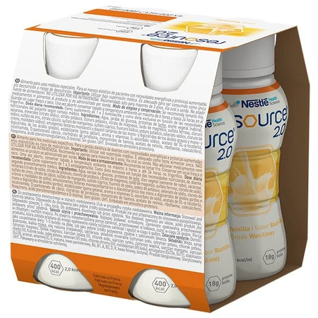 Fórmula nutricional Resource 2.0, sabor vainilla, 4 x 200 ml, Nestlé