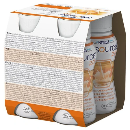 Resource 2.0, preparado nutricional, sabor piña-mango, 4 x 200 ml