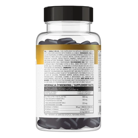 OstroVit Omega 3 D3 + K2, 90 capsules