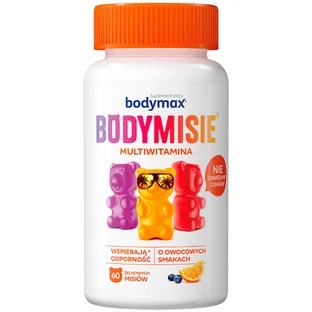 Bodymax Bodymisie, bonbons pour enfants à partir de 3 ans et adultes, goût fruits, 60 pièces