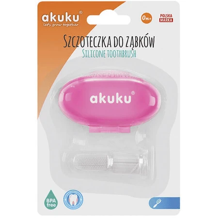AKUKU, Silikon-Fingerpinsel, rosa, A0265, 1 Stück