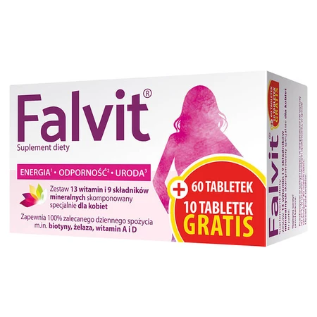 Falvit, 60 comprimidos + 10 comprimidos de regalo