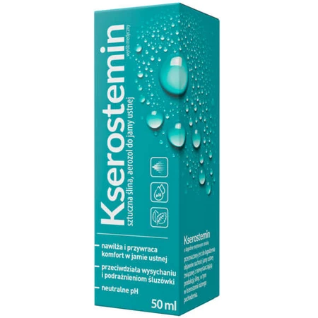 Xerostemin, salive artificielle, spray oral, légèrement aromatisé à la menthe, 50 ml