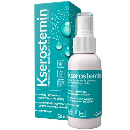 Xerostemin, salive artificielle, spray oral, légèrement aromatisé à la menthe, 50 ml