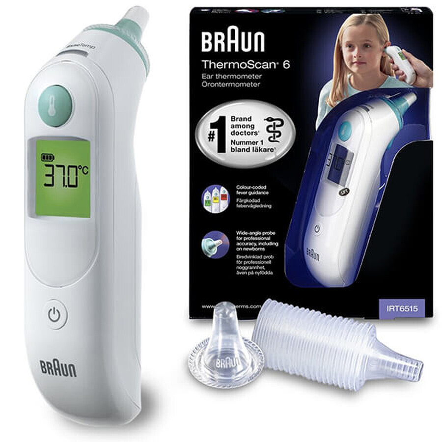 Braun ThermoScan 6 IRT6515, thermomètre auriculaire avec précision de l'âge