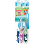 Jordan Step by Step, Toothbrush for children, 3-5 years, soft, 2 pieces
