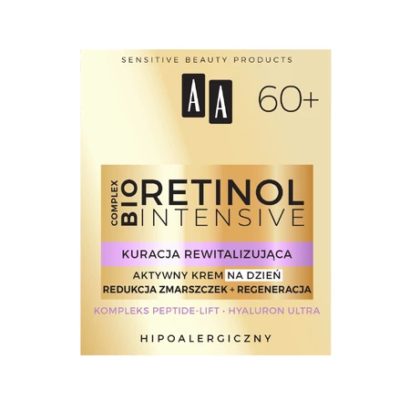 AA Retinol Intensive 60+, crème de jour active, réduction des rides + régénération, 50 ml