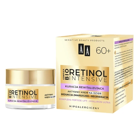 AA Retinol Intensive 60+, crème de jour active, réduction des rides + régénération, 50 ml