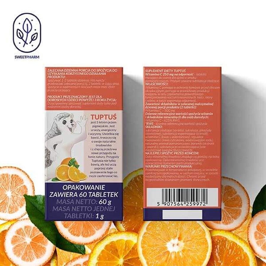 Tuptuś Vitamina C 250 mg Per l'immunità, 60 compresse