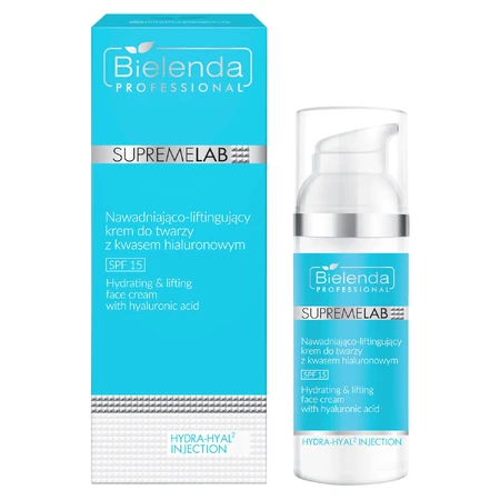 Bielenda Professional SupremeLAB Hydra-Hyal2, crema facial hidratante y lifting con ácido hialurónico, 50 ml
