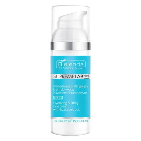 Bielenda Professional SupremeLAB Hydra-Hyal2, crema facial hidratante y lifting con ácido hialurónico, 50 ml