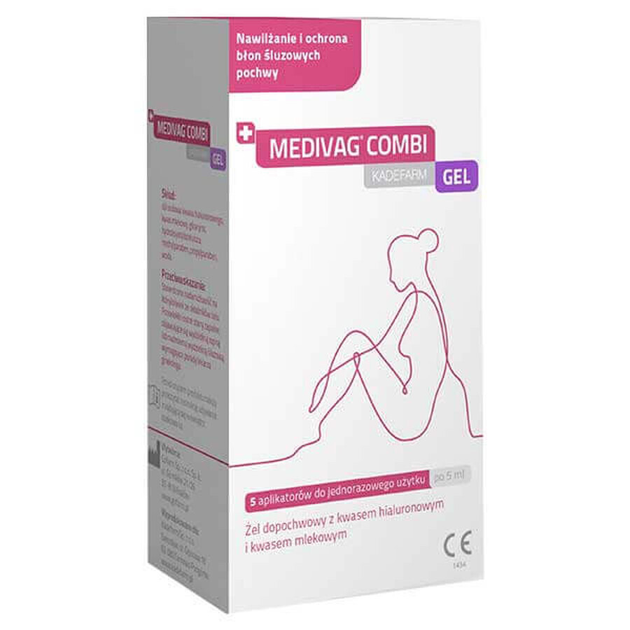 Medivag Combi Gel, vaginal gel, 5 ml x 5 applicators