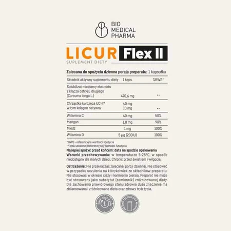 Licur Flex II, 30 cápsulas duras