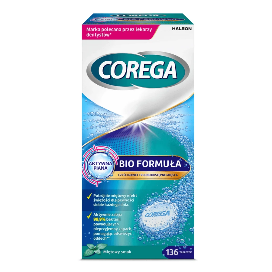 Corega Tabs Bio Formula, Prothesenreinigungstabletten, 136 Tabletten