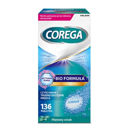 Corega Tabs Bio Formula, Prothesenreinigungstabletten, 136 Tabletten