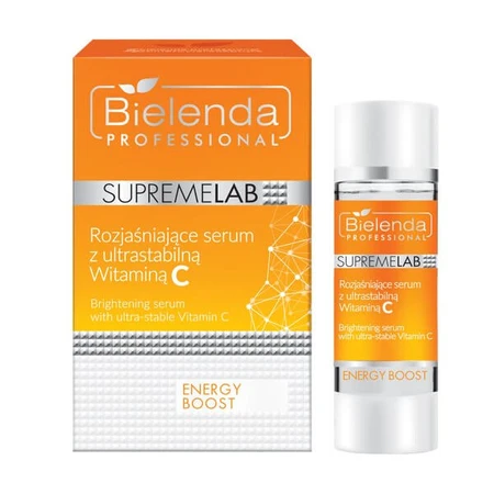 Bielenda Professional SupremeLAB Energy Boost, suero facial iluminador de la piel con vitamina C, 15 ml