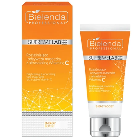 Bielenda Professional SupremeLAB Energy Boost, aufhellende und revitalisierende Gesichtsmaske mit Vitamin C, 70 ml