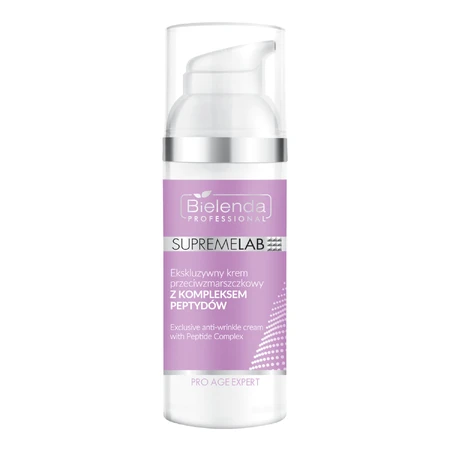 Bielenda Professional SupremeLAB Pro Age Expert, crème anti-rides exclusive pour le visage avec complexe de peptides, 50 ml