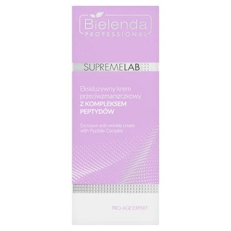 Bielenda Professional SupremeLAB Pro Age Expert, crème anti-rides exclusive pour le visage avec complexe de peptides, 50 ml