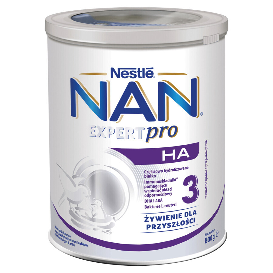 Modified milk for children over 1 year, NAN Expertpro HA 3, 800 g, Nestlé