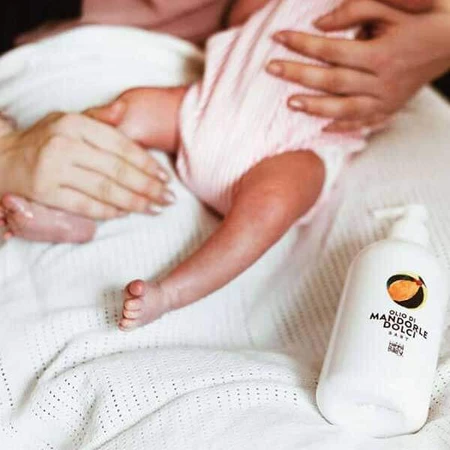 Linea MammaBaby Baby Guendalina, aceite corporal de almendras, 500 ml
