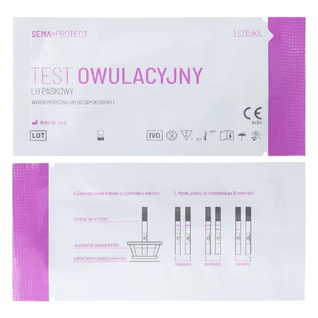 SEMA Protect, LH-Ovulationsstreifentest, empfindlich 25 mIU/ml, 5 Einheiten