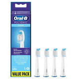 Oral-B Replacement Tips for Pulsonic Clean Toothbrush, 4 pcs