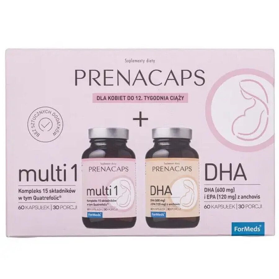 ForMeds Kit Prenacaps Multi 1, 60 Kapseln + DHA, 60 Kapseln