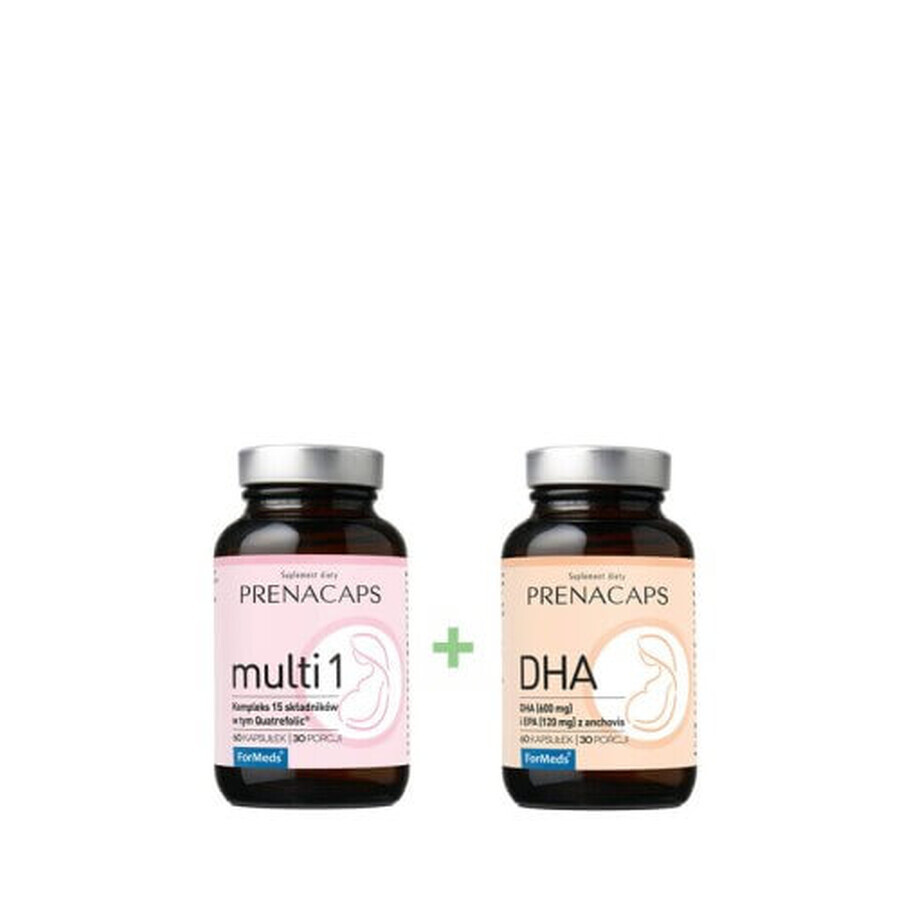 ForMeds Kit Prenacaps Multi 1, 60 Kapseln + DHA, 60 Kapseln