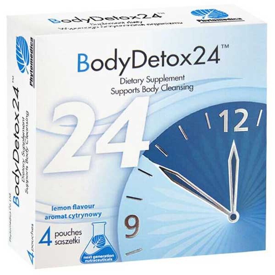 BodyDetox 24, lemon flavor, 4 sachets