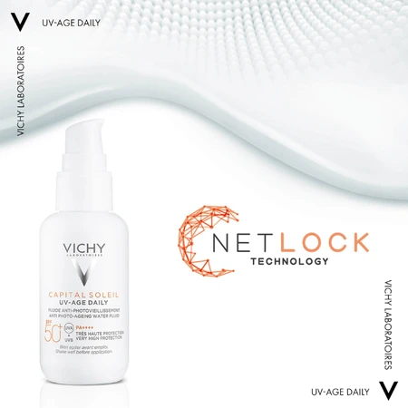 Vichy Capital Soleil UV-Age Daily, Fluid gegen Lichtalterung, SPF 50+, 40 ml
