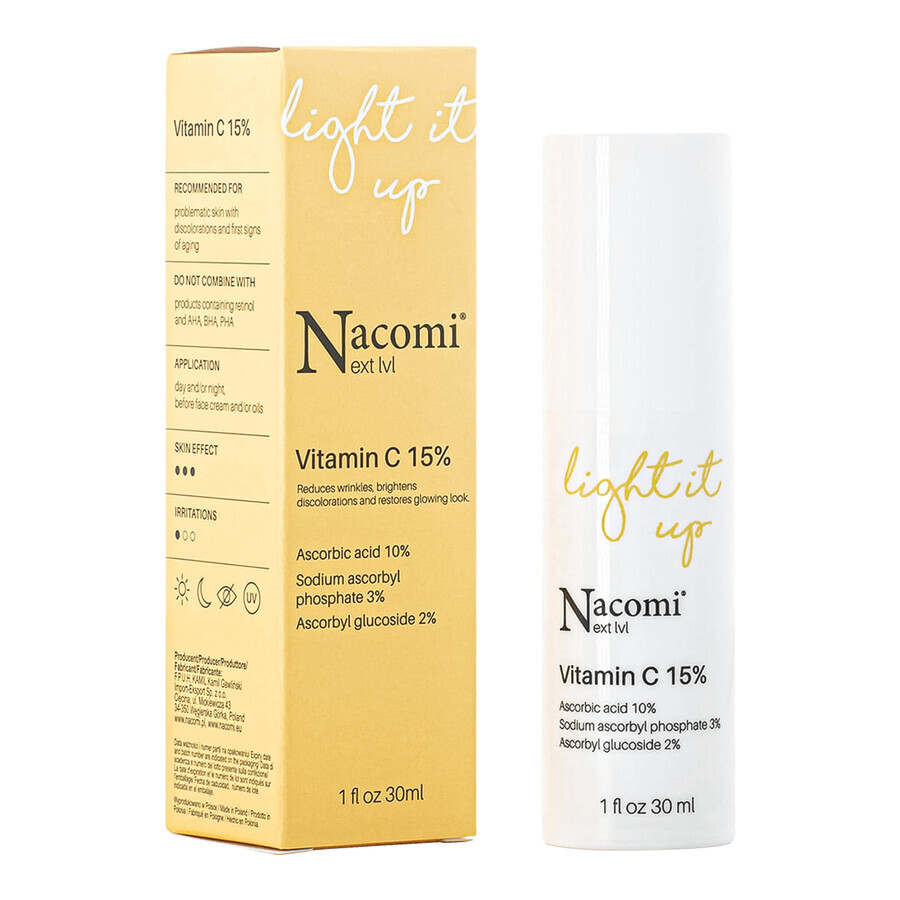 Cumpără Nacomi Next Level, ser cu vitamina C 15%, 30 ml Nacomi Next Level, ser cu vitamina C 15%, 30 ml