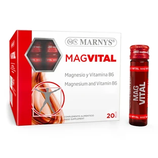 MagVital with 375mg Magnesium and Vitamin B6, 20 vials x 11 ml, Marnys
