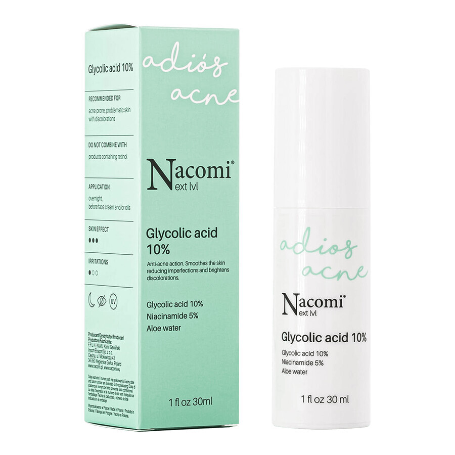 Winkel op Nacomi Next Level, serum met glycolzuur 10%, voor de nacht, 30 ml Nacomi Next Level, serum met glycolzuur 10%, voor de nacht, 30 ml