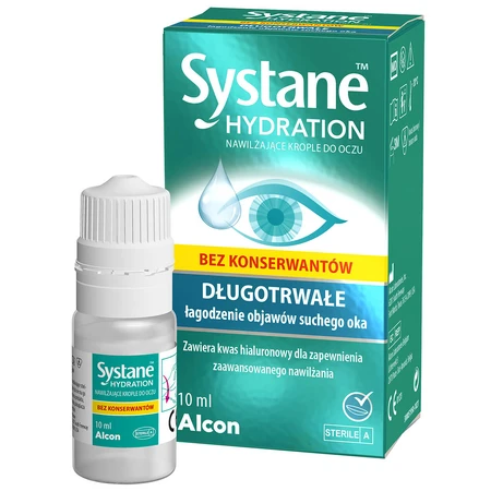 Systane Hydration, hydrating eye drops, preservative free, 10 ml