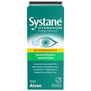 Systane Hydration, hydrating eye drops, preservative free, 10 ml