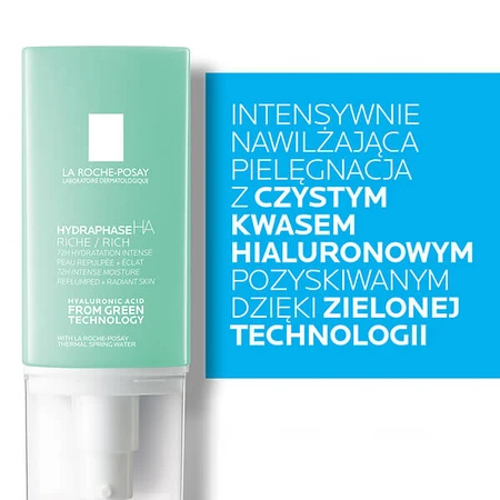 La Roche-Posay Hydraphase HA Crema rica e intensamente hidratante con una consistencia rica, 50 ml