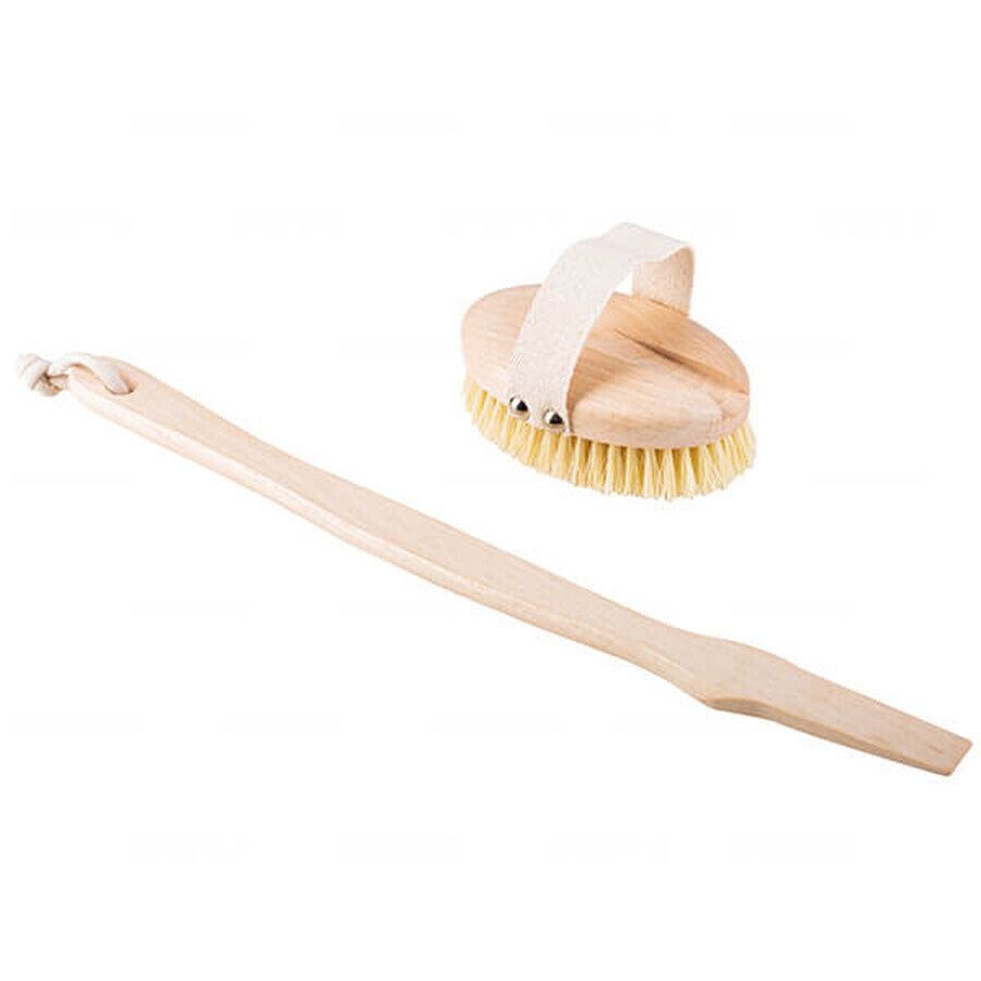Comprar Hhuumm, cepillo de masaje y lavado corporal, tampico de fibra dura, con palo Hhuumm, cepillo de masaje y lavado corporal, tampico de fibra dura, con palo