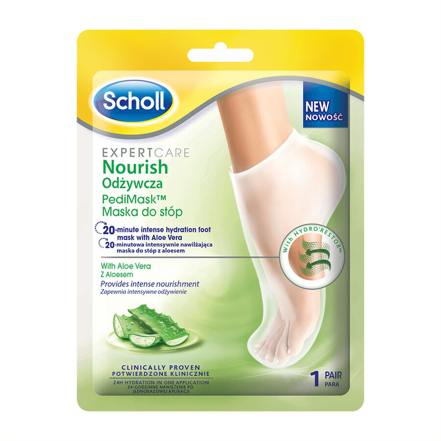 Winkel op Scholl PediMask, voedend voetmasker met aloë vera, 1 paar Scholl PediMask, voedend voetmasker met aloë vera, 1 paar