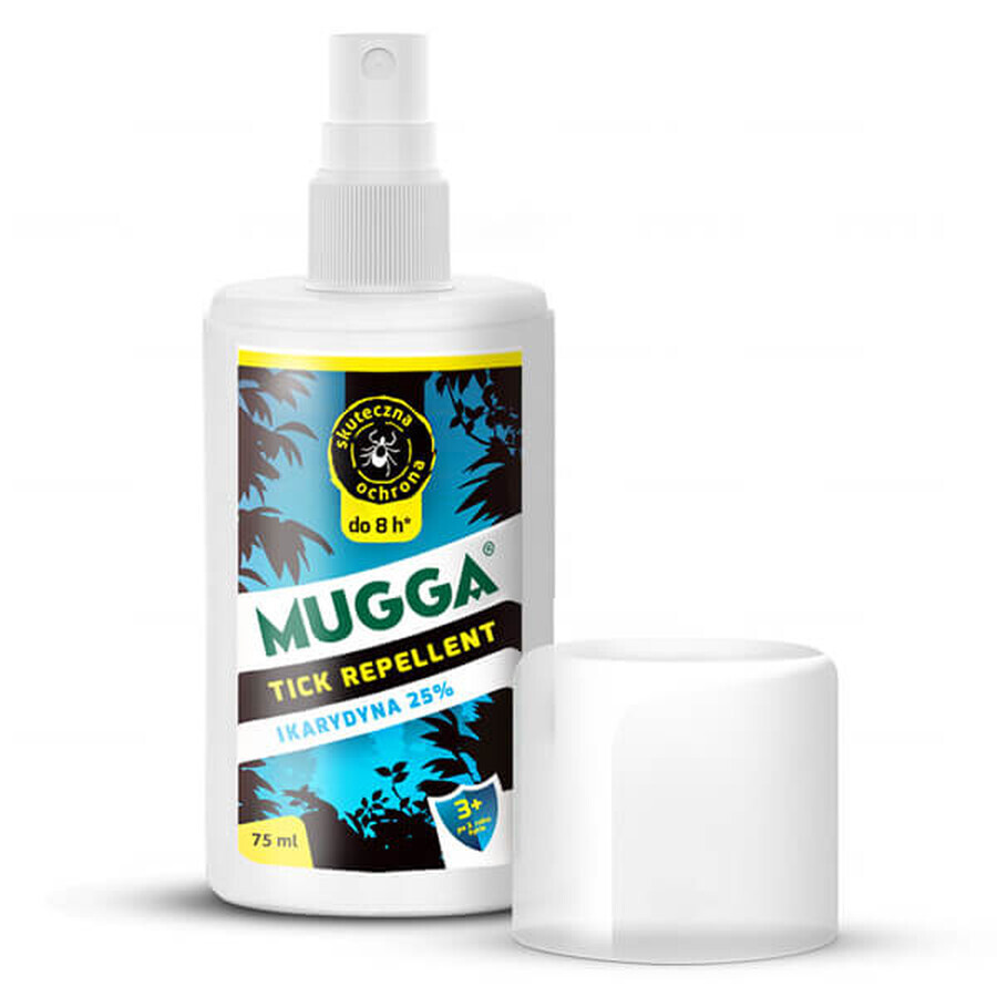 Mugga Tick Repellent, tick repellent spray for children from 3 years, with icaridin 25%, 75 ml