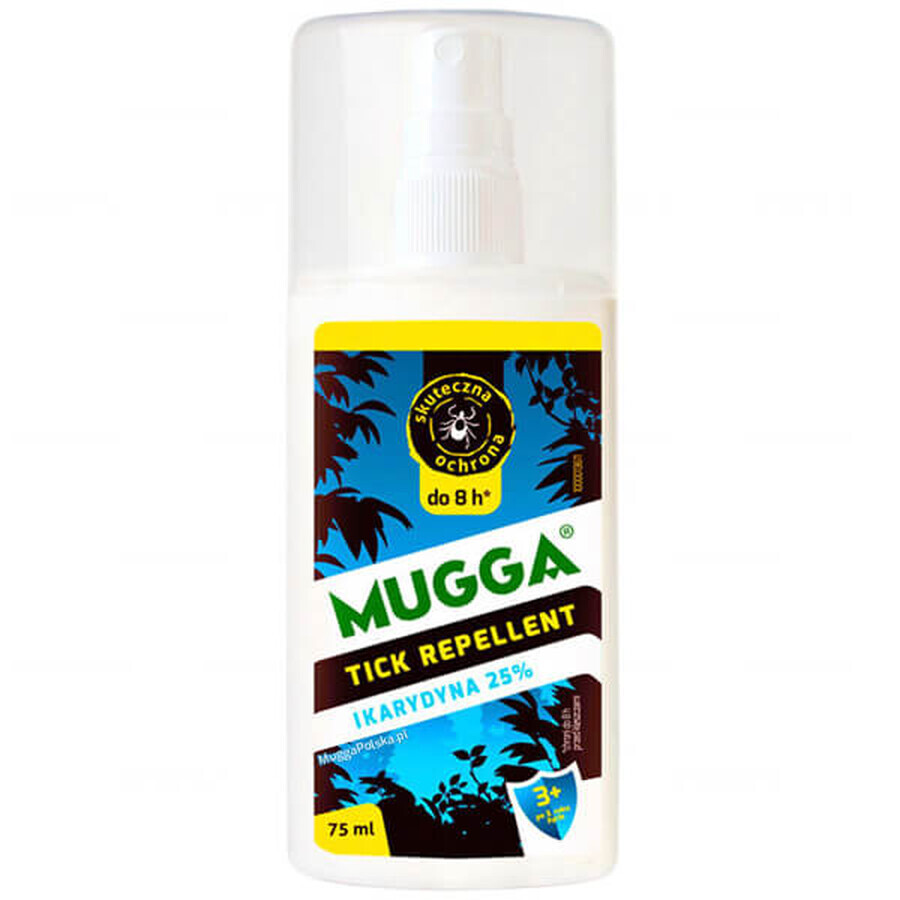 Mugga Tick Repellent, tick repellent spray for children from 3 years, with icaridin 25%, 75 ml