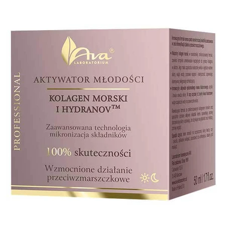 Ava Youth Activator, Colágeno Marino e Hydranov, crema antiarrugas, 50 ml