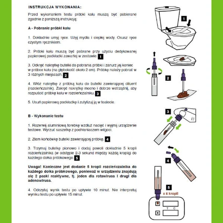 LabHome Rotadeno-Screen, test voor de detectie van rotavirus en adenovirus in feces, 1 stuk