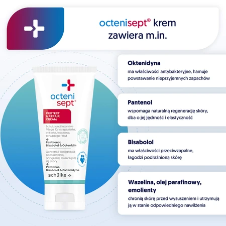 Octenisept Protect&Repair, cream for irritated, cracked and exfoliated skin, 50 ml