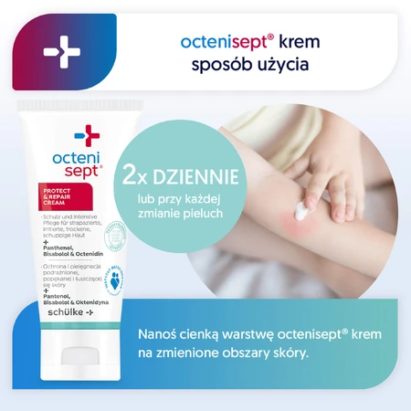 Octenisept Protect&Repair, cream for irritated, cracked and exfoliated skin, 50 ml
