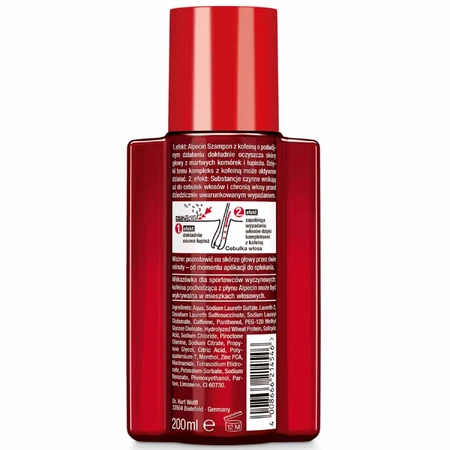 Alpecin Double Efect Caffeine shampoo with caffeine against hair loss and dandruff, 200 ml