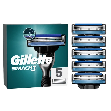 Gillette Mach 3, Ersatzkartuschen, 5 Stück