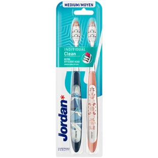 Jordan Individual Clean, Zahnbürste, Medium, 2 Stück