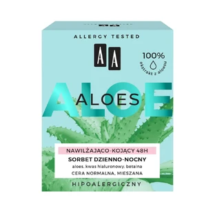 AA Aloe vera, Sorbet für Tag und Nacht, feuchtigkeitsspendend und beruhigend, 50 ml